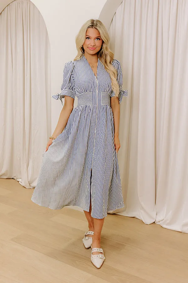 Pier My Way Stripe Midi Dress sold by Impressions