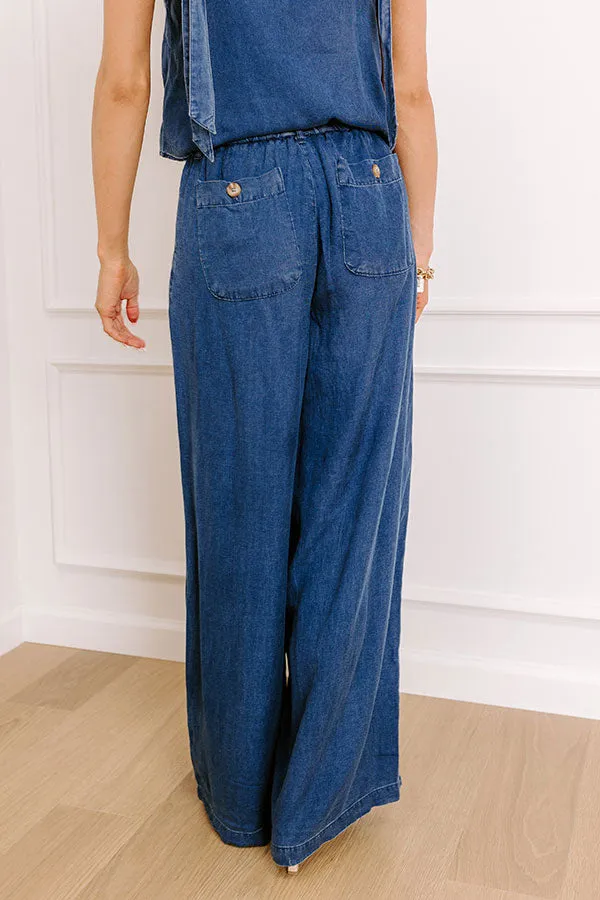Cool Energy High Waist Chambray Wide Leg Pants sold by Impressions product image thumbnail 4