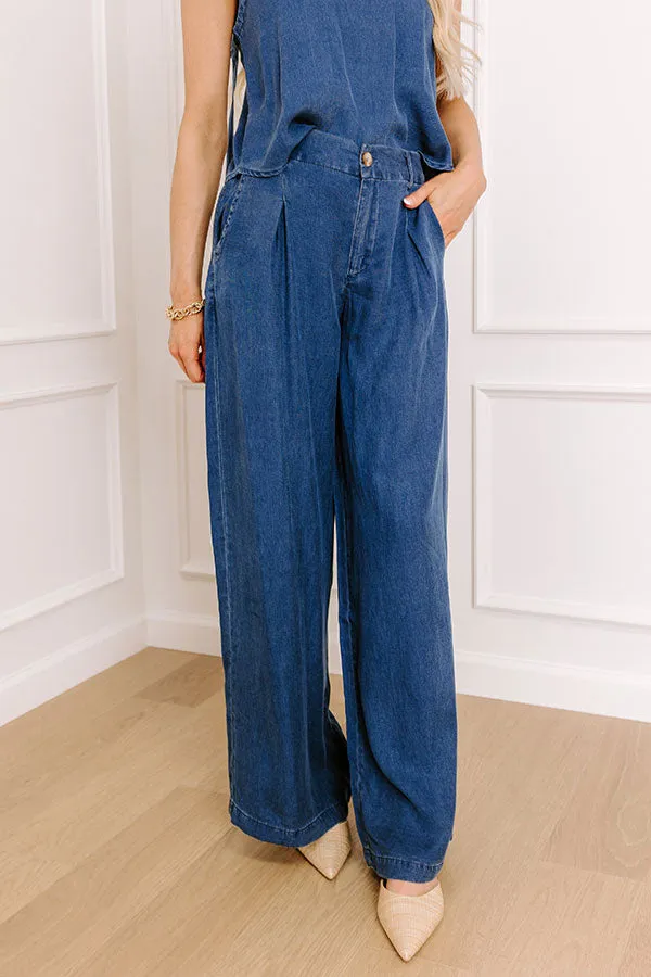 Cool Energy High Waist Chambray Wide Leg Pants sold by Impressions product image thumbnail 2