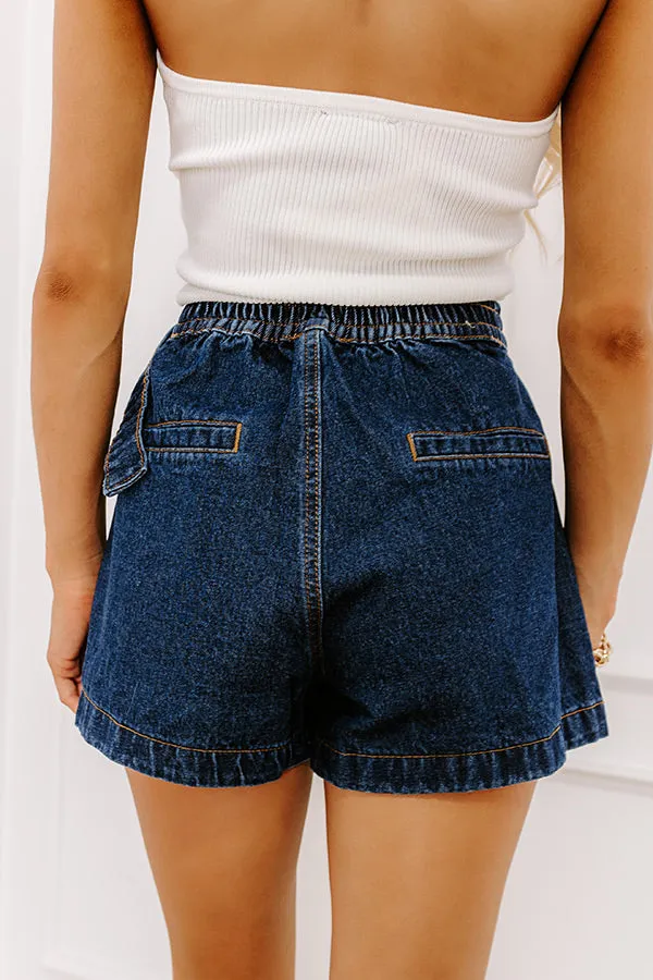 The Jane High Waist Denim Skort in Dark Wash sold by Impressions product image thumbnail 5