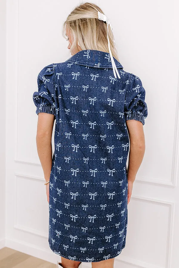 Charming Moment Denim Mini Dress in Dark Wash sold by Impressions product image thumbnail 5