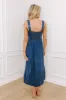 Caught Your Glance Chambray Midi Dress sold by Impressions