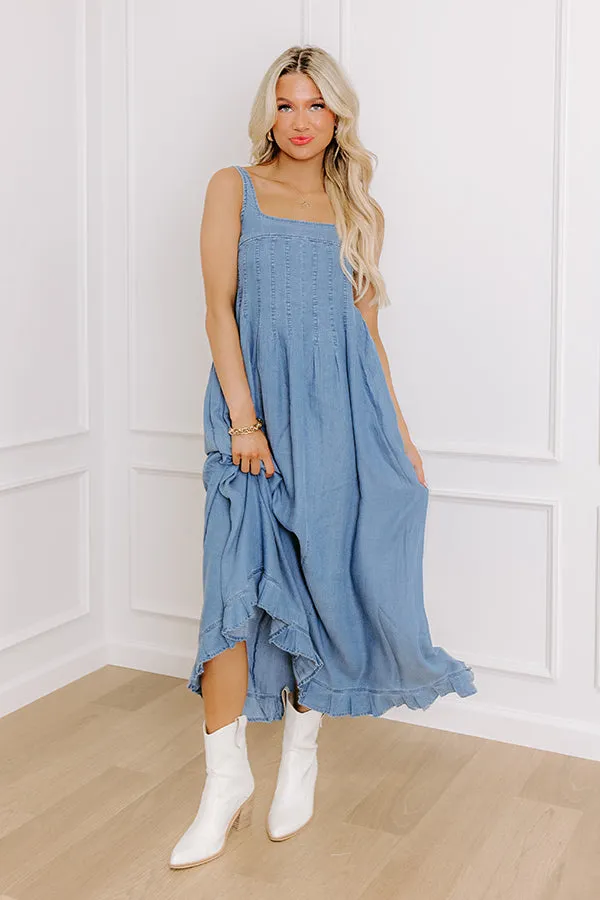 Sunshine On The Mind Chambray Maxi Dress sold by Impressions product image thumbnail 3