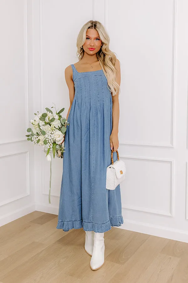 Sunshine On The Mind Chambray Maxi Dress sold by Impressions