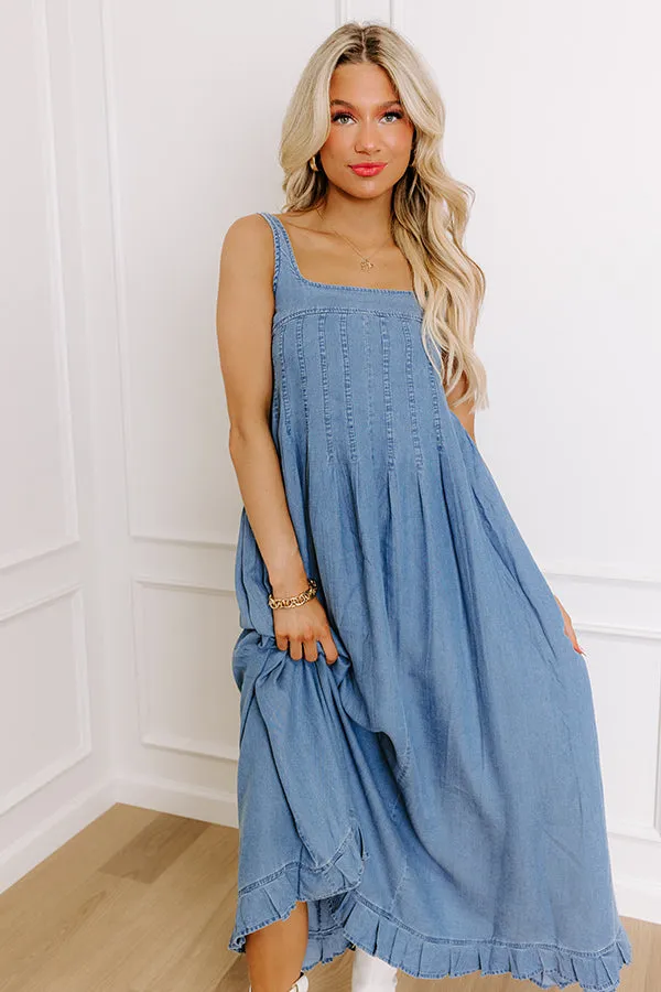 Sunshine On The Mind Chambray Maxi Dress sold by Impressions product image thumbnail 2