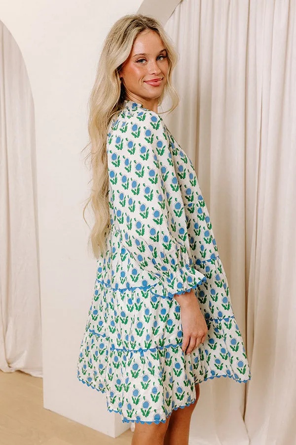 Playful Pursuits Floral Mini Dress in Sky Blue sold by Impressions product image thumbnail 4