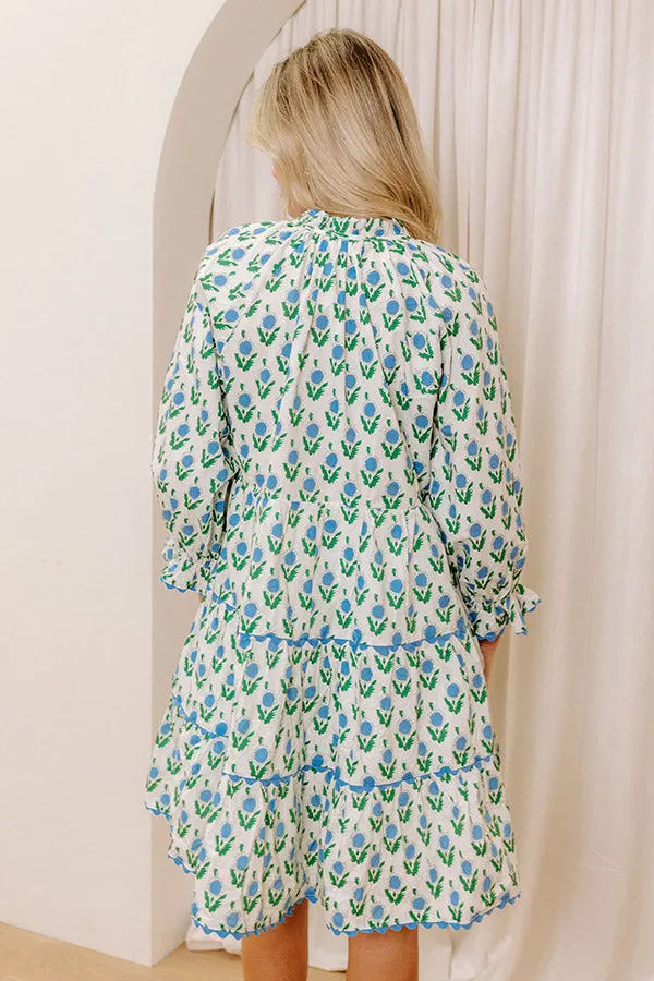 Playful Pursuits Floral Mini Dress in Sky Blue sold by Impressions product image thumbnail 5