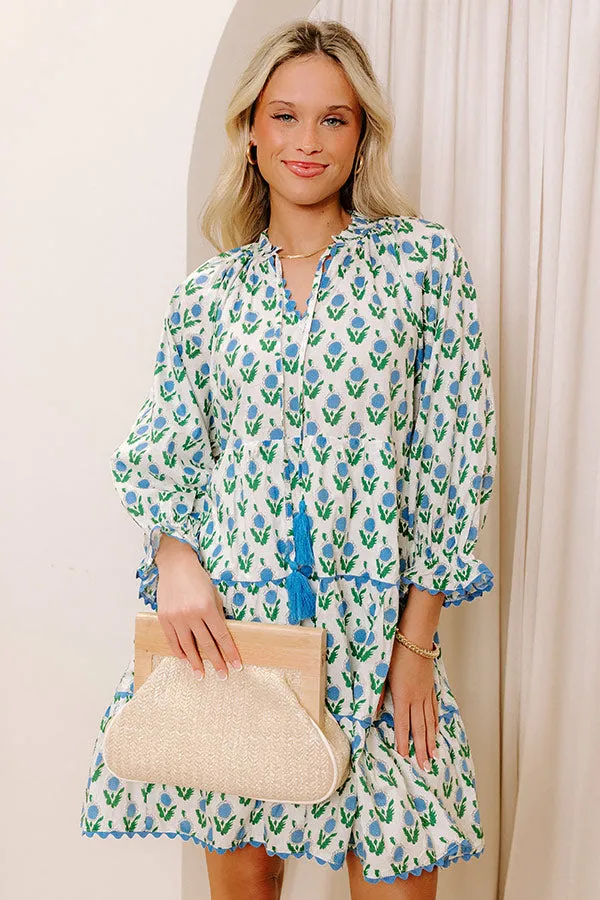 Playful Pursuits Floral Mini Dress in Sky Blue sold by Impressions product image thumbnail 3