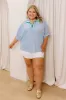 Country Club Gathering Stripe Top Curves sold by Impressions