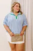 Country Club Gathering Stripe Top Curves sold by Impressions