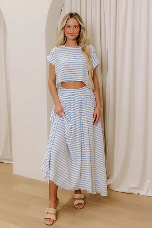Brunch On The Pier High Waist Stripe Maxi Skirt sold by Impressions