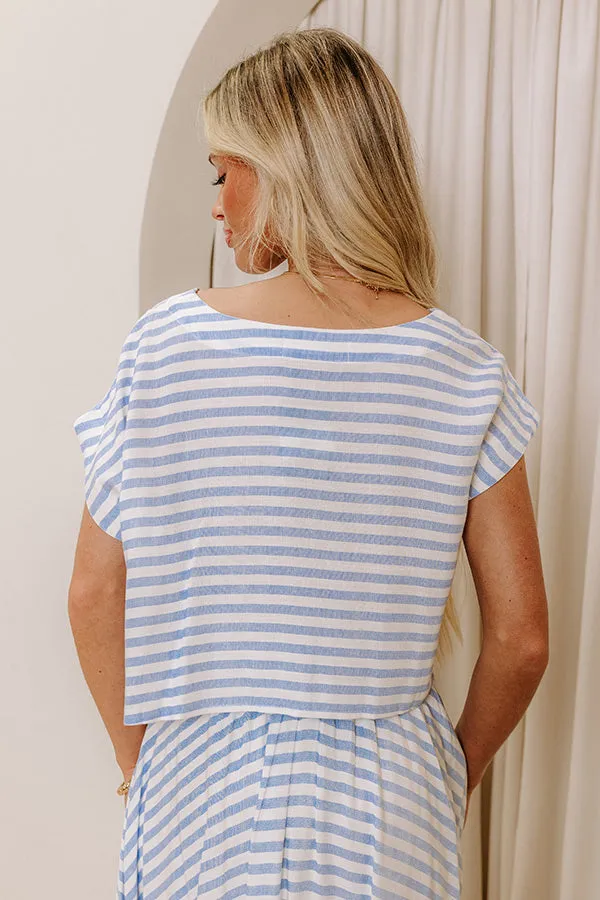 Brunch On The Pier Stripe Crop Top sold by Impressions product image thumbnail 4