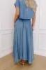 Farmers Market Stroll High Waist Chambray Midi Skirt sold by Impressions