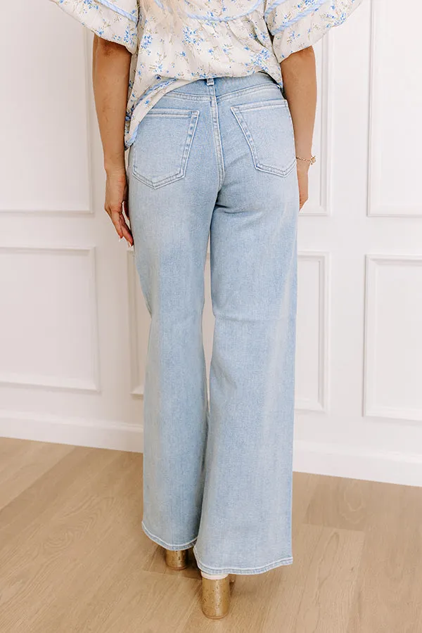 JUST USA Carley High Waist Wide Leg Jean in Light Wash sold by Impressions product image thumbnail 3