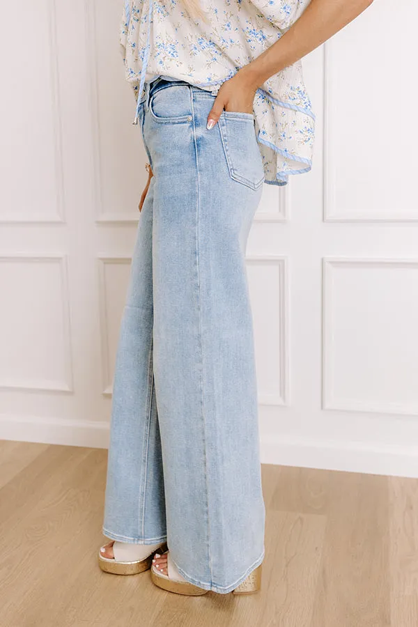 JUST USA Carley High Waist Wide Leg Jean in Light Wash sold by Impressions product image thumbnail 4