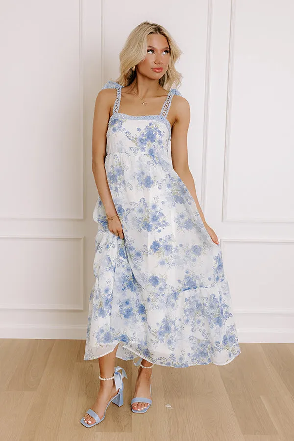Countryside Estates Floral Maxi Dress in Sky Blue sold by Impressions product image thumbnail 4