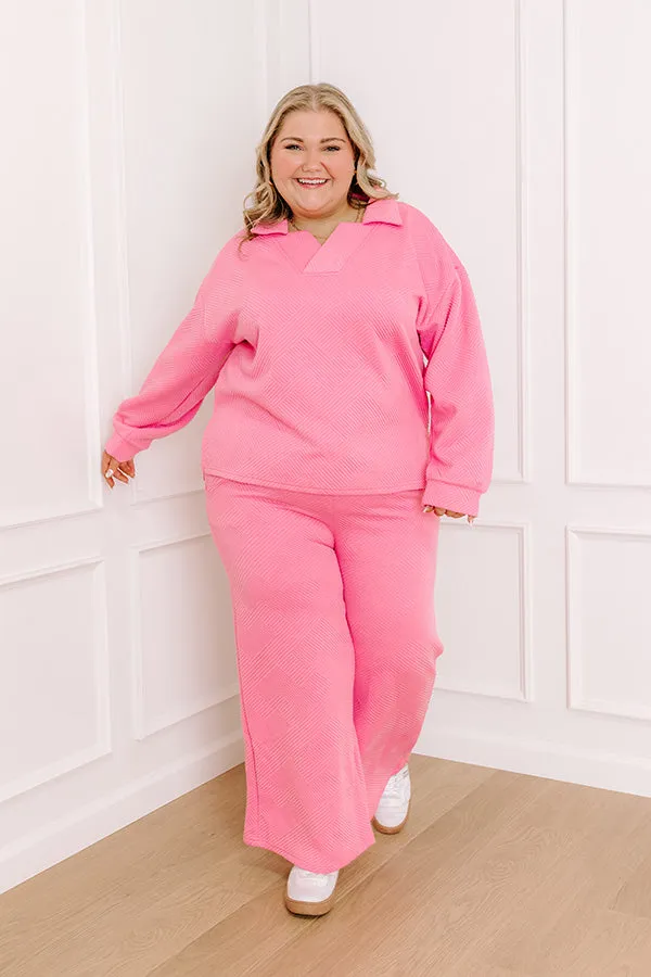 Lattes First Sweatshirt in Bubblegum Pink Curves sold by Impressions product image thumbnail 2