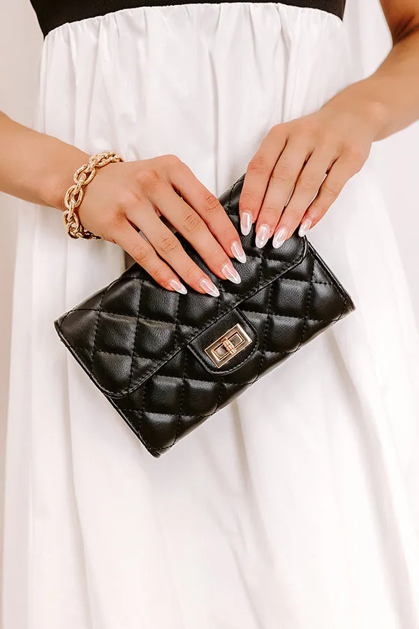 The Emilia Faux Leather Clutch in Black sold by Impressions product image thumbnail 3
