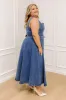 Downtown Stroll Denim Midi Dress Curves sold by Impressions