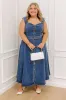 Downtown Stroll Denim Midi Dress Curves sold by Impressions
