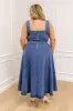 Downtown Stroll Denim Midi Dress Curves sold by Impressions