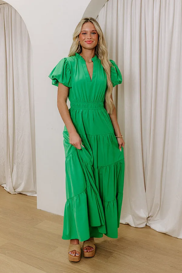 Simply Sweet Maxi Dress in Kelly Green sold by Impressions product image thumbnail 3