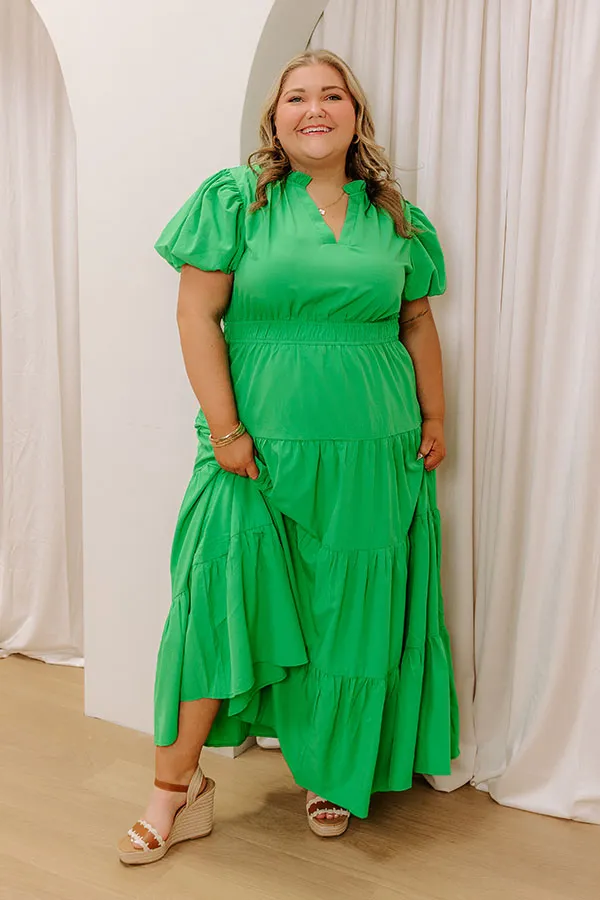 Simply Sweet Maxi Dress in Kelly Green Curves sold by Impressions product image thumbnail 4