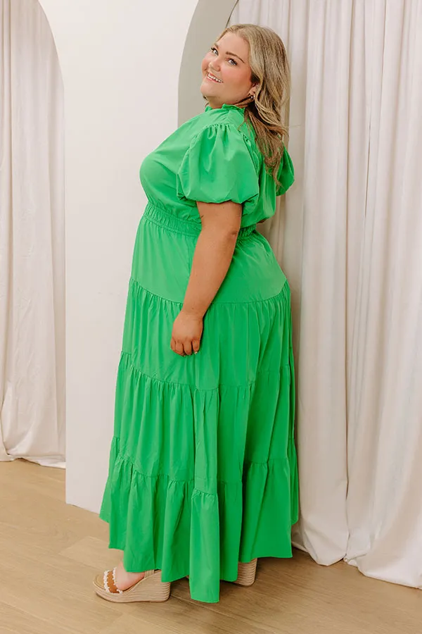 Simply Sweet Maxi Dress in Kelly Green Curves sold by Impressions product image thumbnail 2