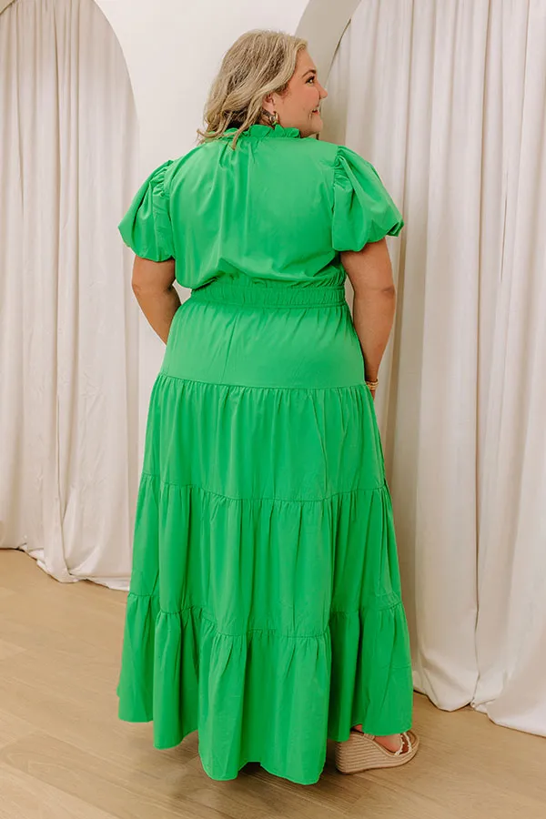 Simply Sweet Maxi Dress in Kelly Green Curves sold by Impressions product image thumbnail 3