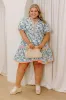 Fresh Horizon Floral Mini Dress in Airy Blue Curves sold by Impressions