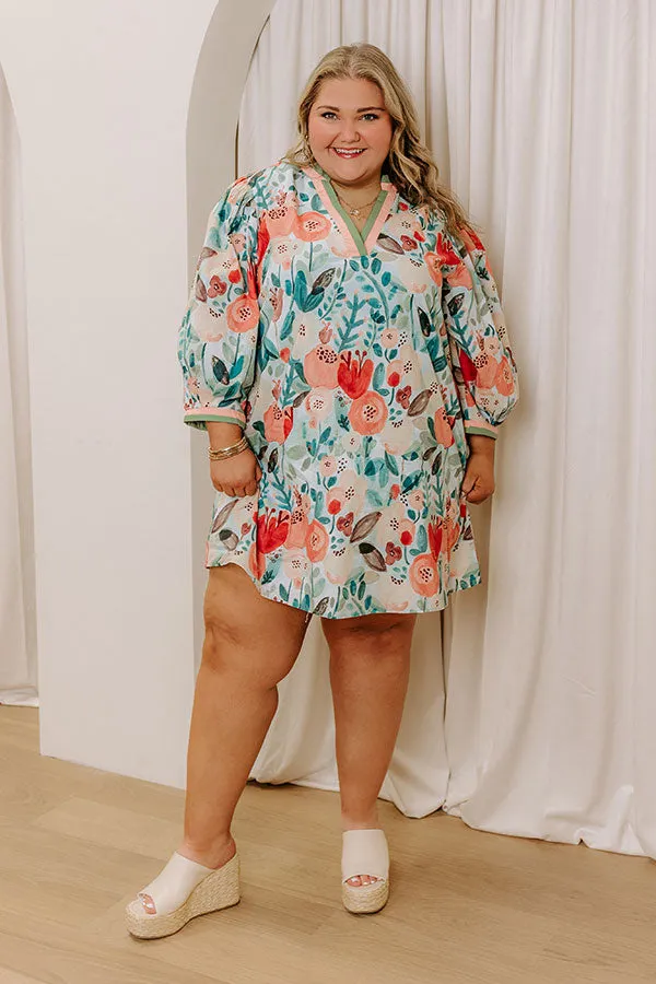 Life In Full Bloom Mini Dress in Limpet Shell Curves sold by Impressions product image thumbnail 2