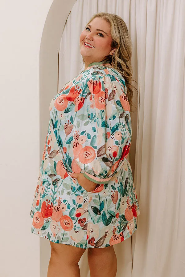 Life In Full Bloom Mini Dress in Limpet Shell Curves sold by Impressions product image thumbnail 3