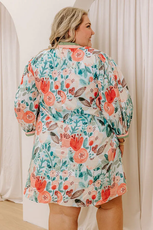 Life In Full Bloom Mini Dress in Limpet Shell Curves sold by Impressions product image thumbnail 4