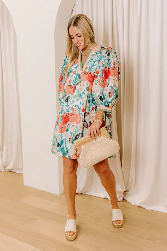 Life In Full Bloom Mini Dress in Limpet Shell sold by Impressions