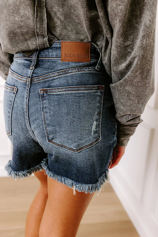 JUDY BLUE Oakley Midrise Distressed Shorts sold by Impressions product image thumbnail 4