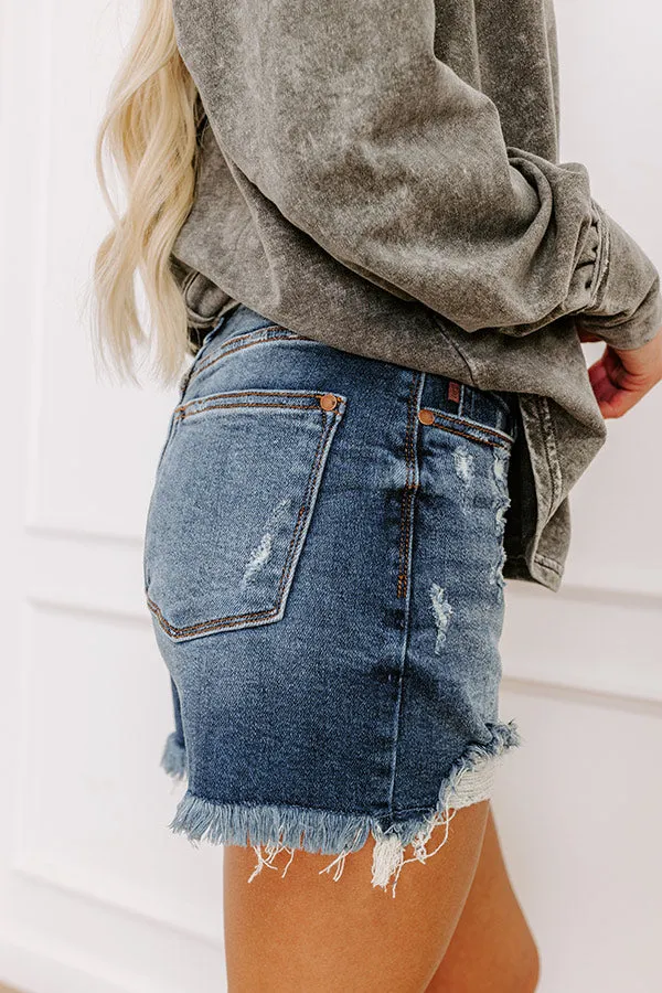 JUDY BLUE Oakley Midrise Distressed Shorts sold by Impressions product image thumbnail 2