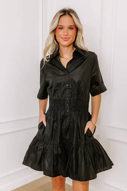 Cool Composure Mini Dress in Black sold by Impressions