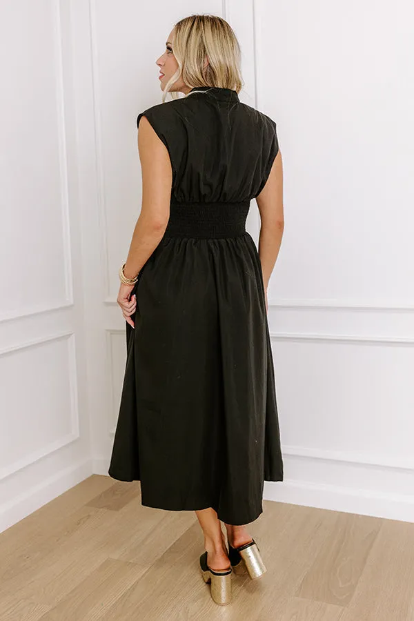 Chic Ensemble Midi Dress in Black sold by Impressions product image thumbnail 4