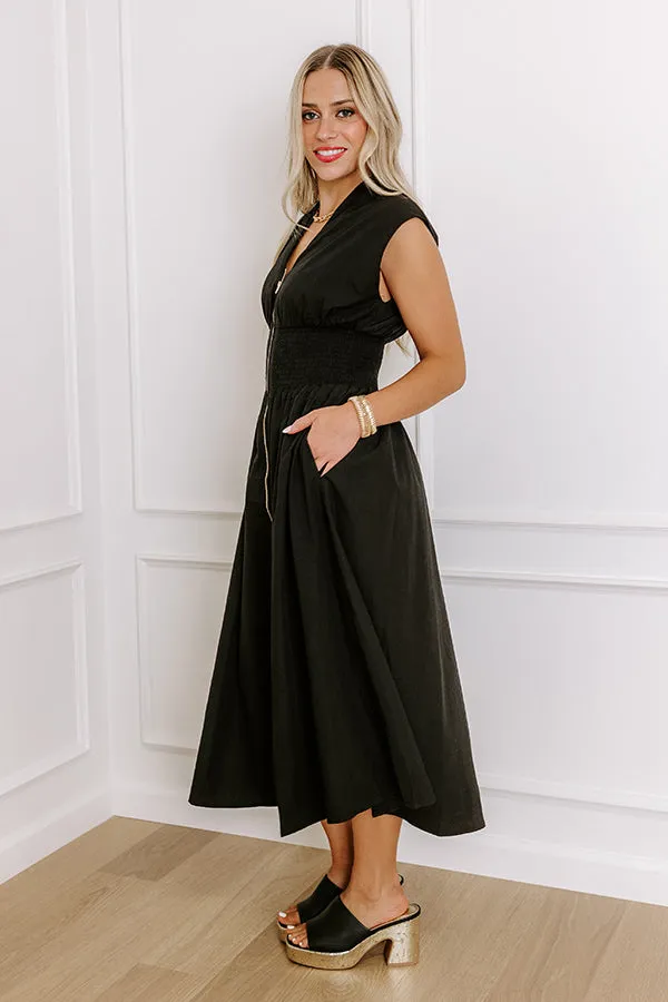 Chic Ensemble Midi Dress in Black sold by Impressions product image thumbnail 3