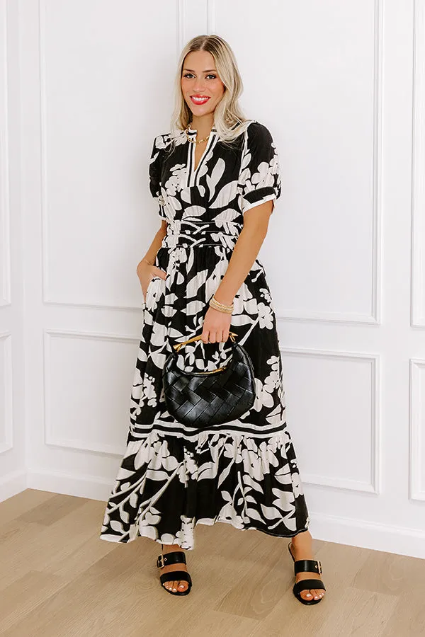 Whimsical Days Floral Midi Dress in Black sold by Impressions product image thumbnail 2