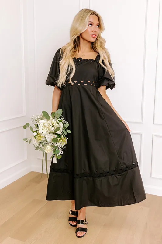Margaritas Please Cut Out Midi Dress in Black sold by Impressions