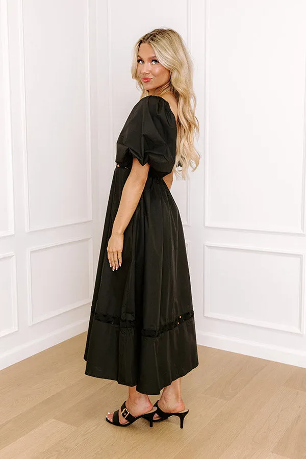 Margaritas Please Cut Out Midi Dress in Black sold by Impressions product image thumbnail 5