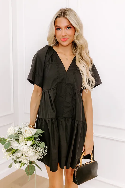 Take A Chance Mini Dress in Black sold by Impressions