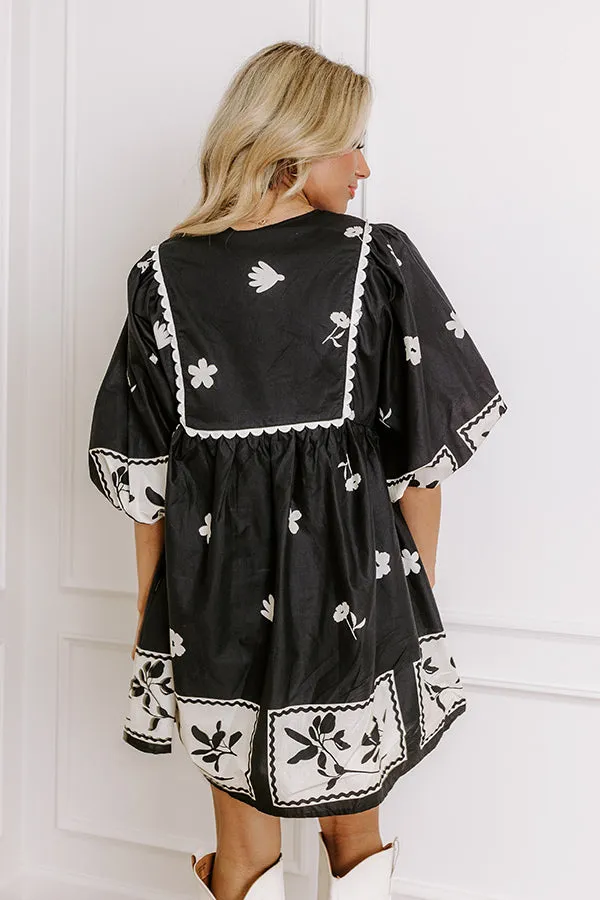 Picture Perfect Floral Mini Dress in Black sold by Impressions product image thumbnail 4