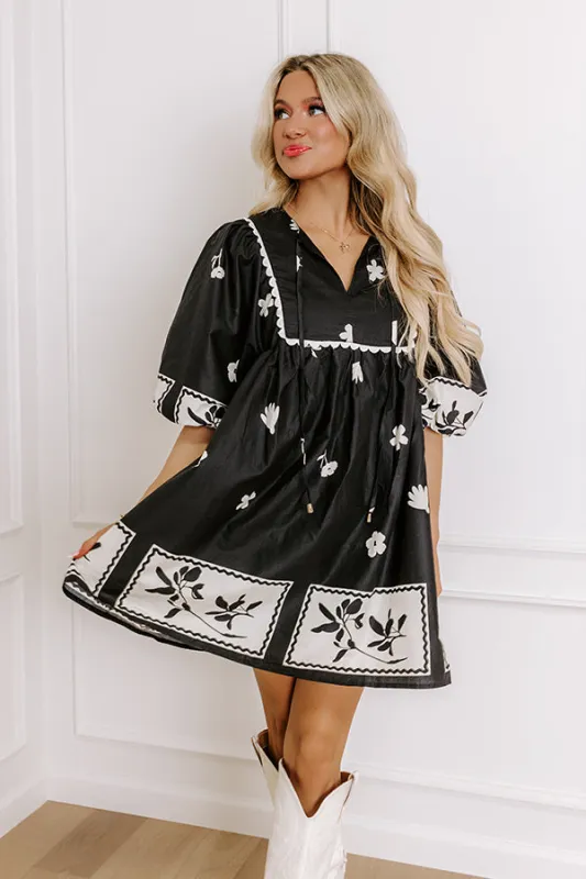 Picture Perfect Floral Mini Dress in Black sold by Impressions