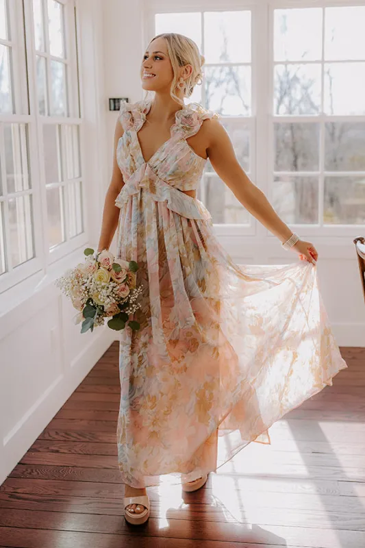 Dreamy Haze Floral Maxi Dress made by MABLE