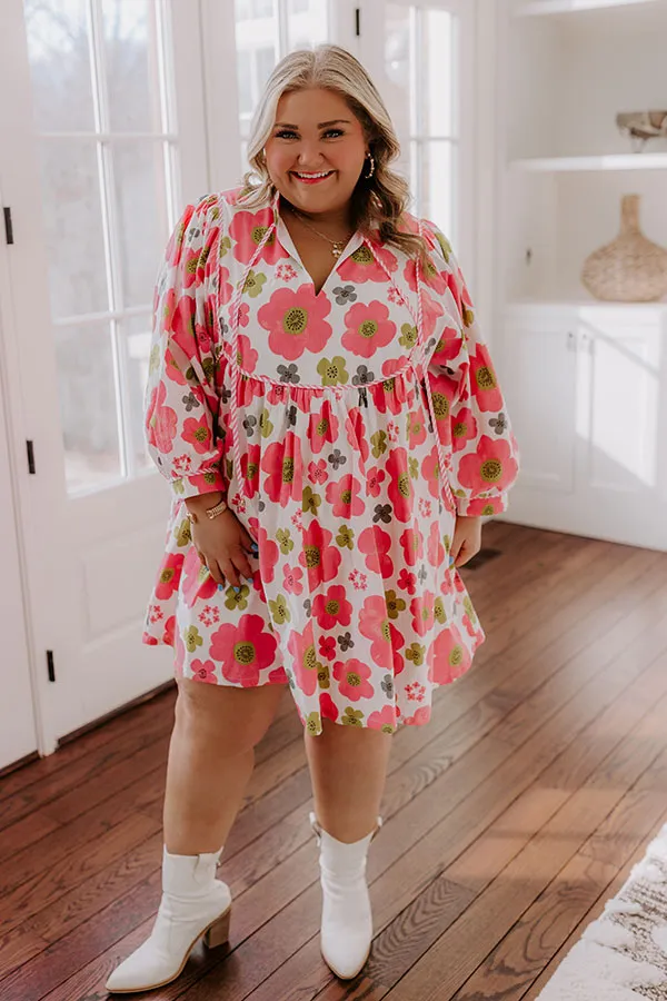 Happy Blooms Floral Mini Dress Curves sold by Impressions product image thumbnail 2