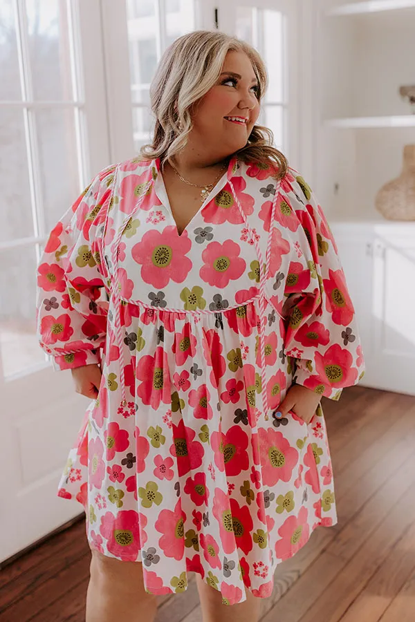 Happy Blooms Floral Mini Dress Curves sold by Impressions product image thumbnail 3