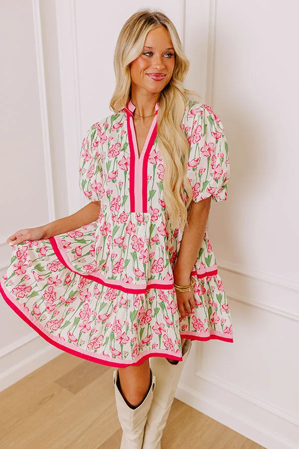 Fresh Horizon Floral Mini Dress in Pink sold by Impressions product image thumbnail 5