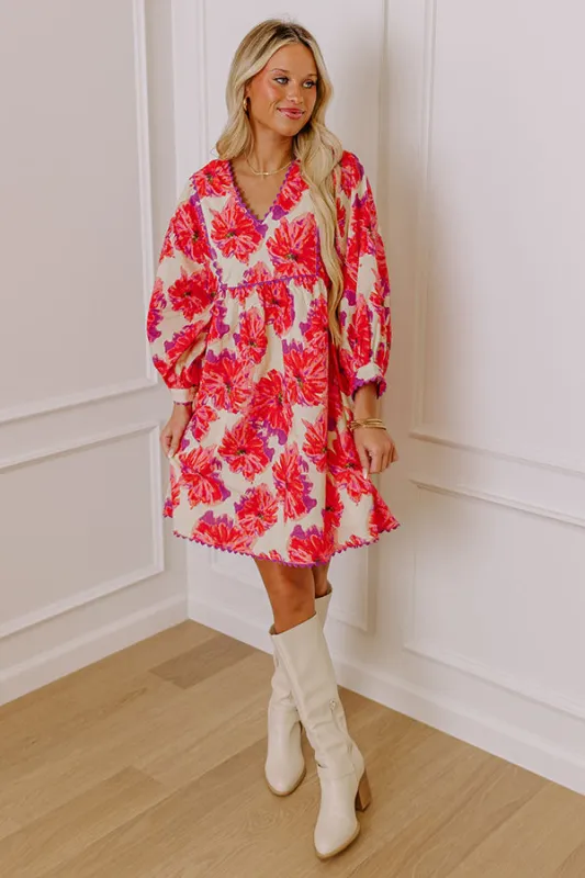 Tulip Fields Floral Mini Dress sold by Impressions